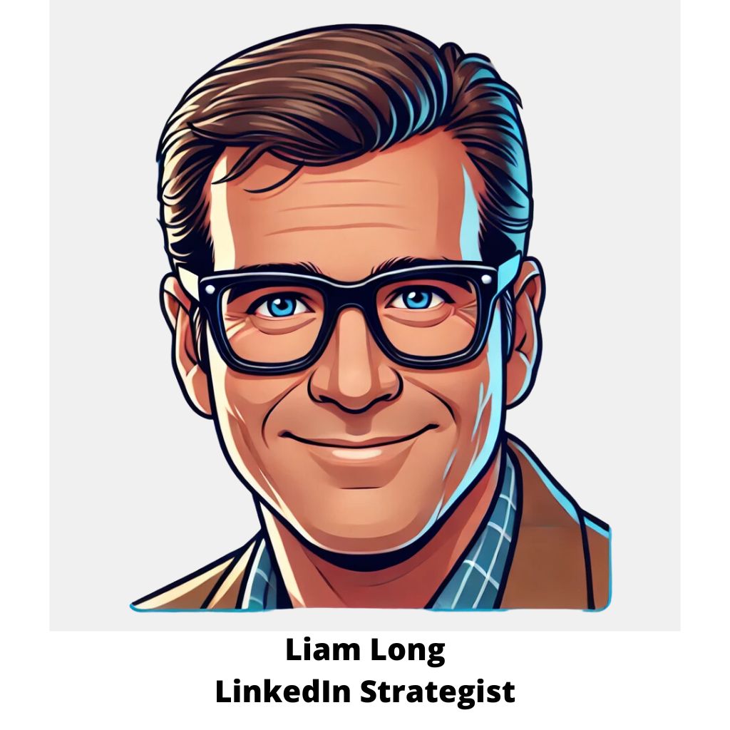 Professional headshot of Liam Long, Social Media Strategy GPT, smiling confidently in a clean, modern workspace.